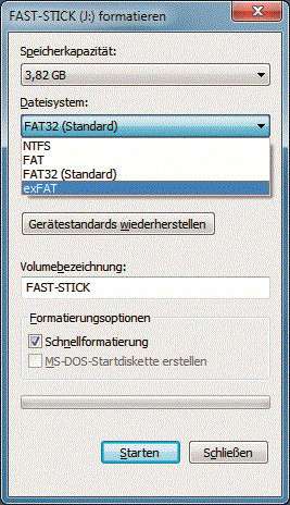 Das Dateisystem exFAT
